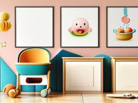 育儿用品喂养椅模板，为宝宝的成长保驾护航